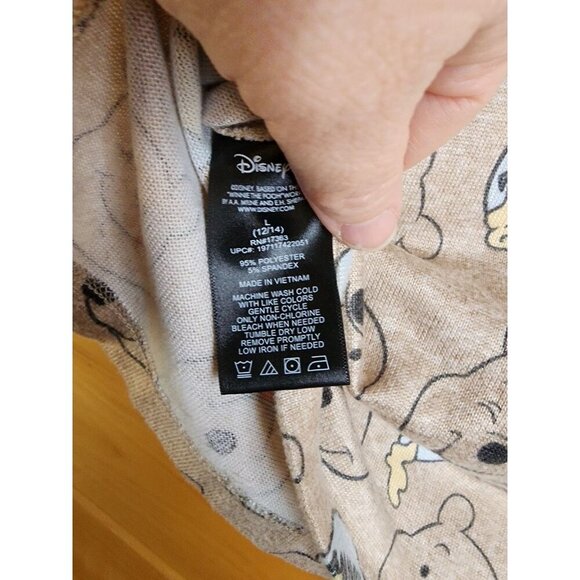 Disney Winnie The Pooh Lightweight Pajama Top Women’s L Long Sleeve Pj Top - Picture 4 of 9